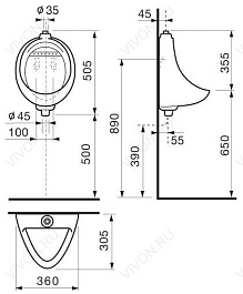 Jika Писсуар Korint 4410.0 – фотография-2